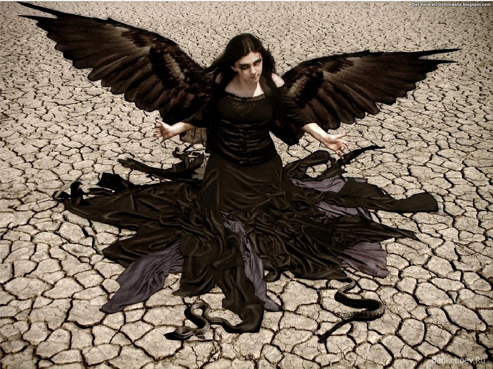 Goth Lady Angel | Gothic Wallpaper Download