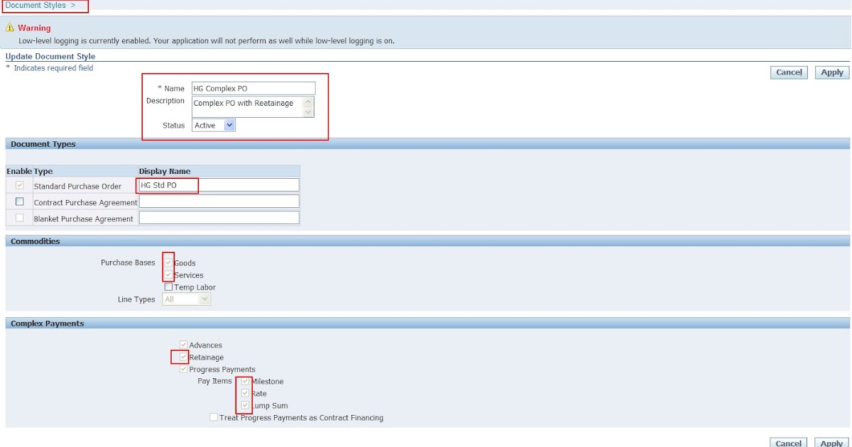 Oracle AppsKeerthipati Create Complex PO and Invoice With Retainage in R12