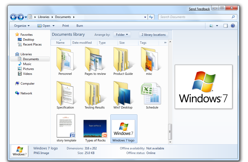 Windows 7 Windows Explorer