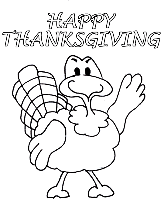 Free Thanksgiving Coloring Page Happy Printable