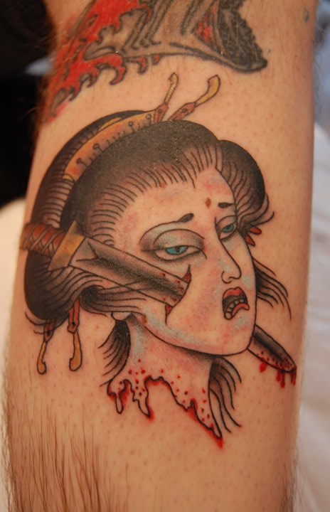 Queen Gidrea Exotic Brutality The Decapitated Geisha Tattoo