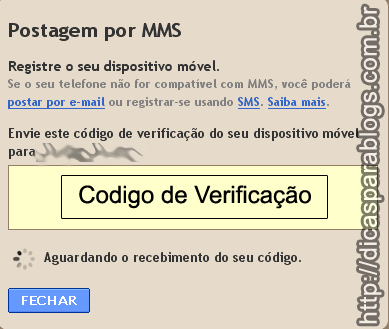 Fazer postagens via celular