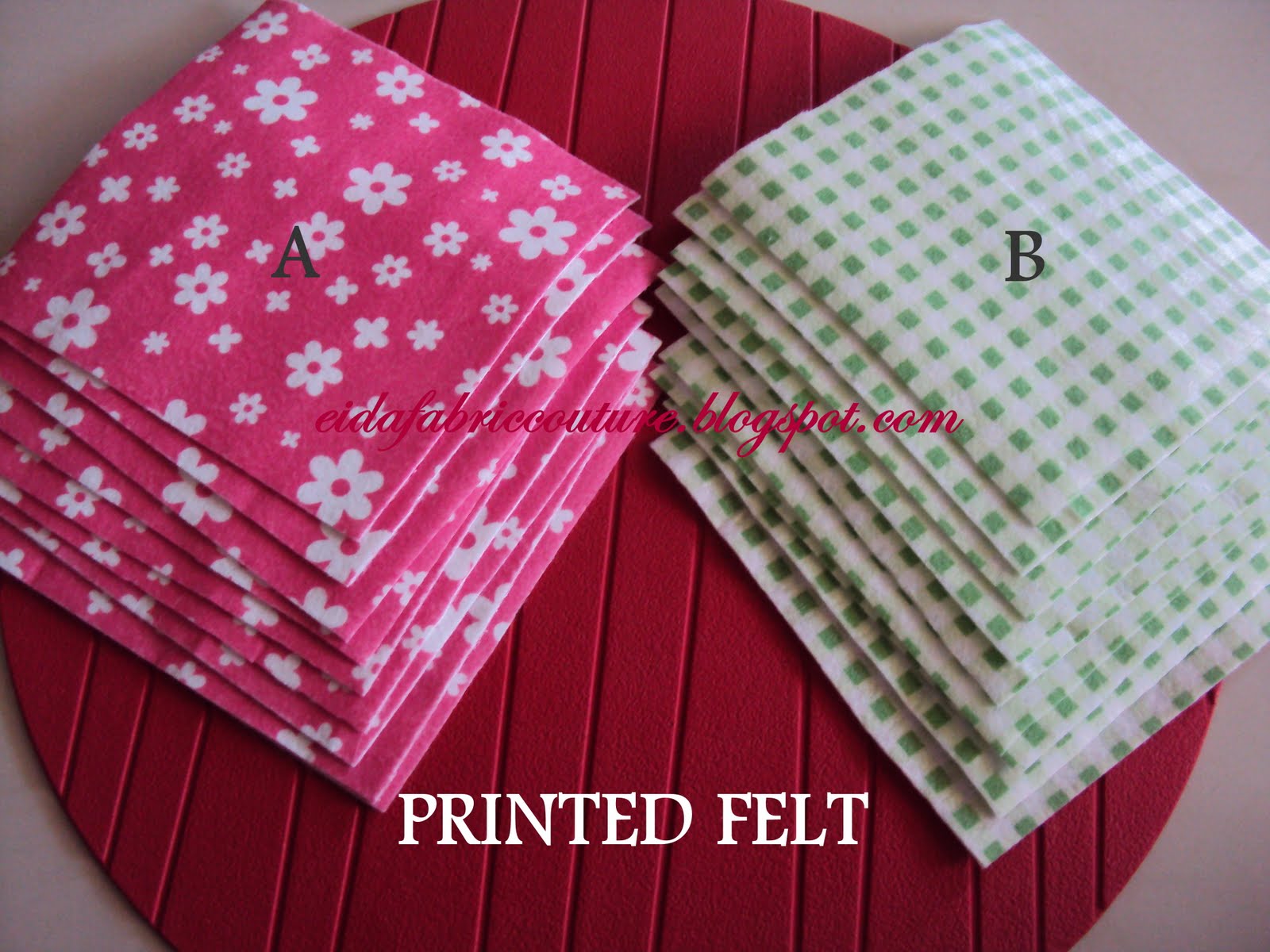 E i d a F a b r i c C o u t u r e: PRINTED FELT (2 DESIGN)