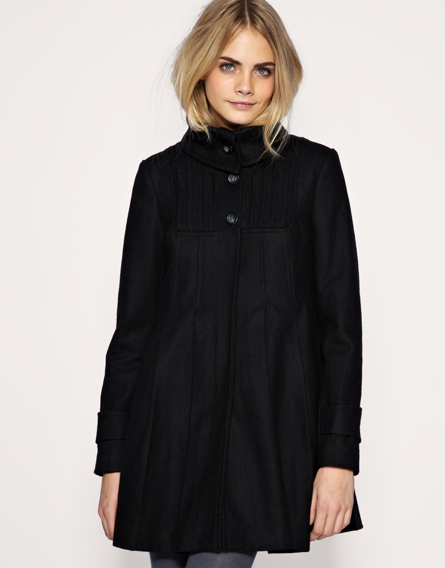 Wearable Trends Pleated Swing Coat