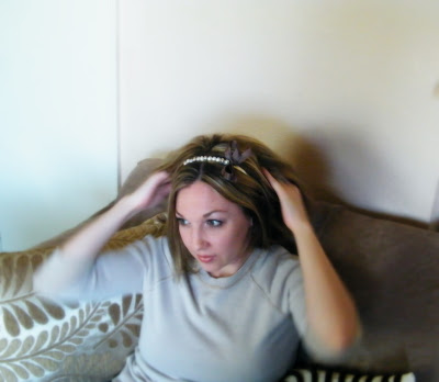 vintage pearl bow headband