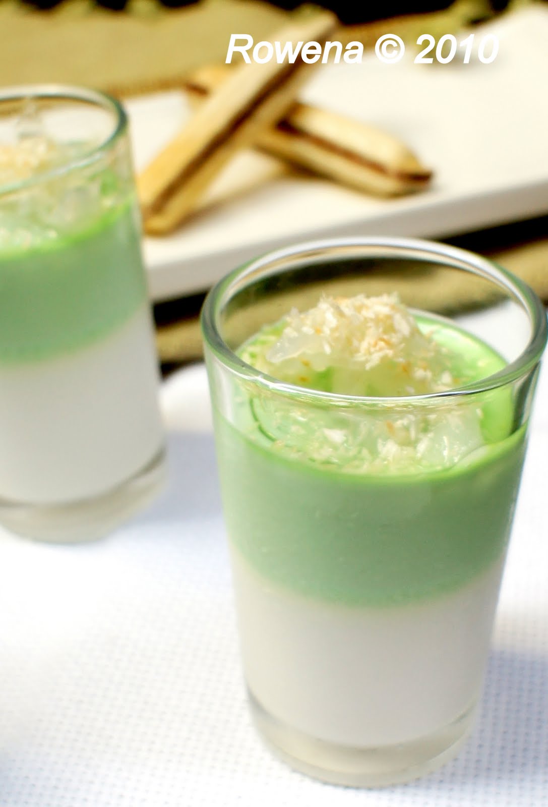 A Spice of Life CoconutPandan Panna Cotta with Macapuno