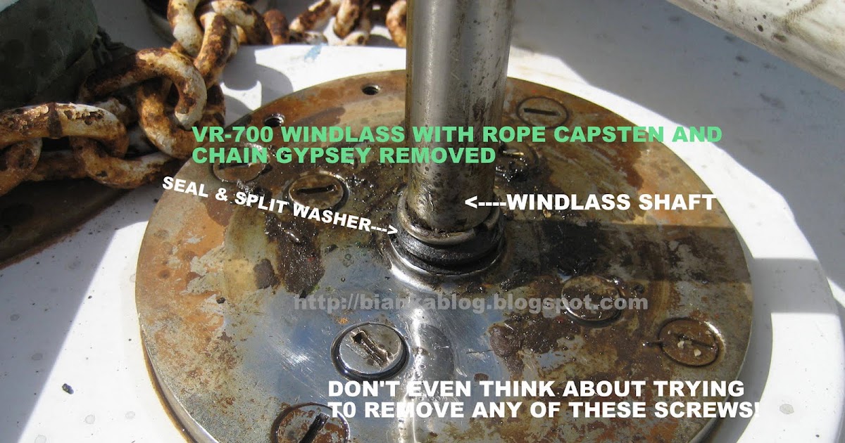 THE BIANKA LOG BLOG Repairing a MaxwellNilsson VR700 windlass Part 2