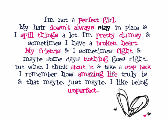 "unperfect me"