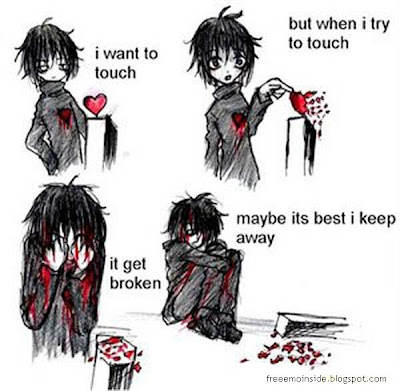 EMO Boy touched Heart to Break