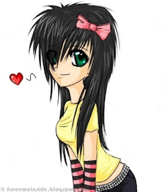 Anime EMO Girl emo anime love kiss. Anime EMO Girl