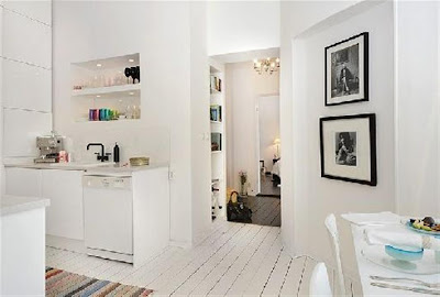 stylish swedish white interior design kitchen