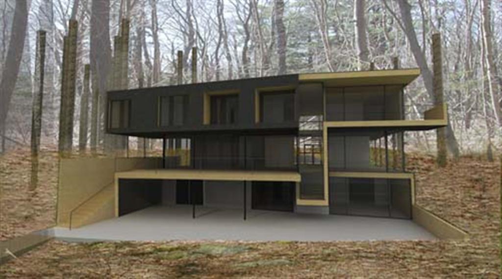 Three Level House Design by David Jay Weiner Architect