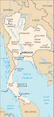 kaart van Thailand