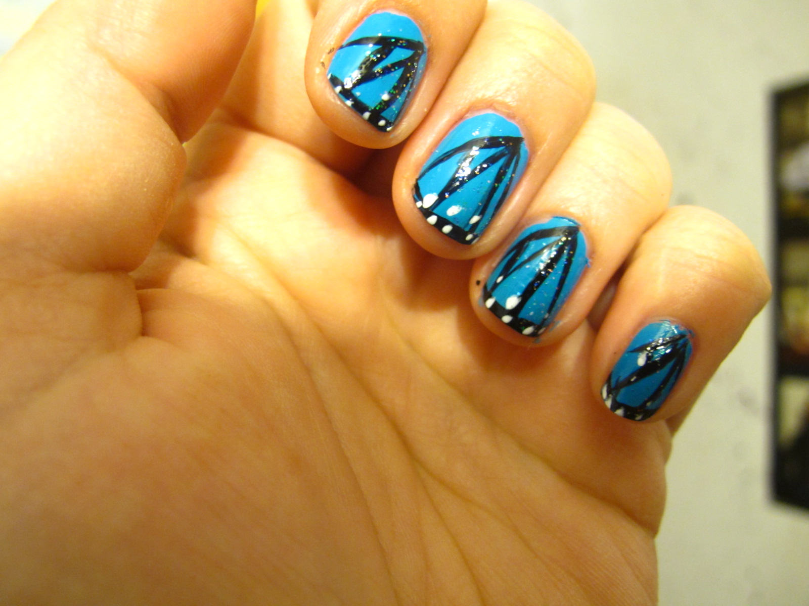 apl Butterfly wing nail art( or at least my attempt at it) (Erika)