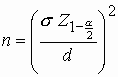 formula para el tamaño de la muestra