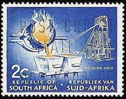 Fundición de oro en Sudáfrica