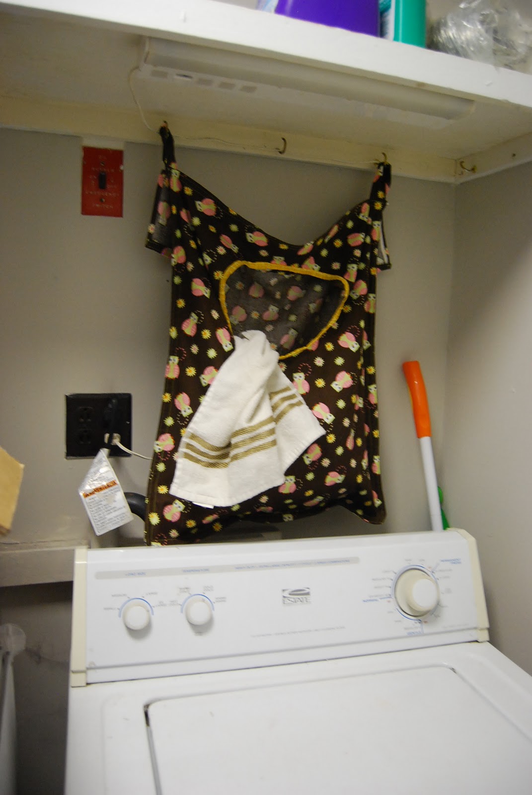 The Crafty Owl Hanging Laundry bag.