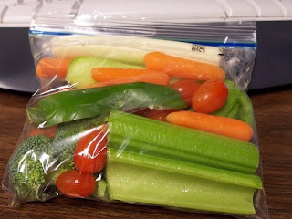 chopped vegetables and fruit make perfect healthy snacks