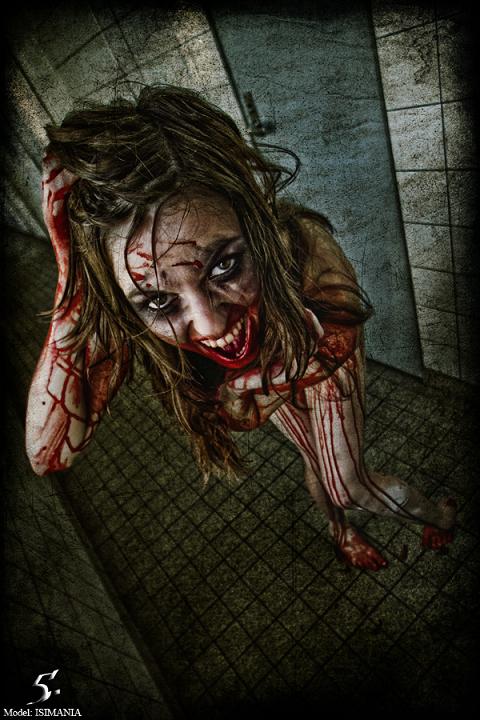 mulher modelo zumbi fotografia
