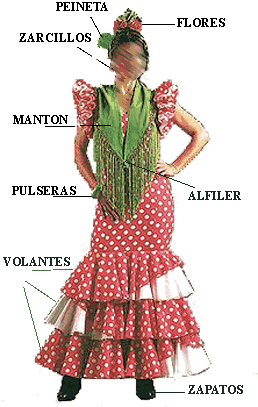 DISFRAZ TRAJE FLAMENCA disfraz traje flamenca: