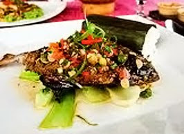 Grilled Fish with Basil and Tomato Sambal (Ikan Bakar Colo-Colo)