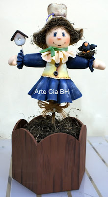 Arte Cia Bh - Menina Country em Biscuit arte cia bh menina biscuit country