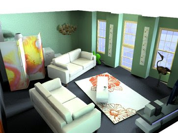 minimalist green room design