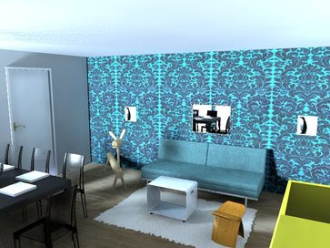 Minimalist Blue Living Room Design-Interior Design Room
