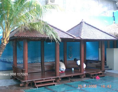 Gazebo, a wooden house from Java