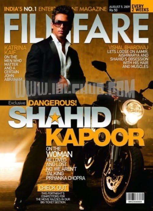 Shahid Kapoor for Filmfare Magazine (Aug 2009)