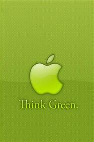 Apple Think Green Logo Mobile Wallpaper