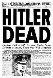 Hitler Dead Cover of US military newspaper The Stars and Stripes, May 1945
