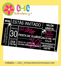 Invitaciones tipo Entrada