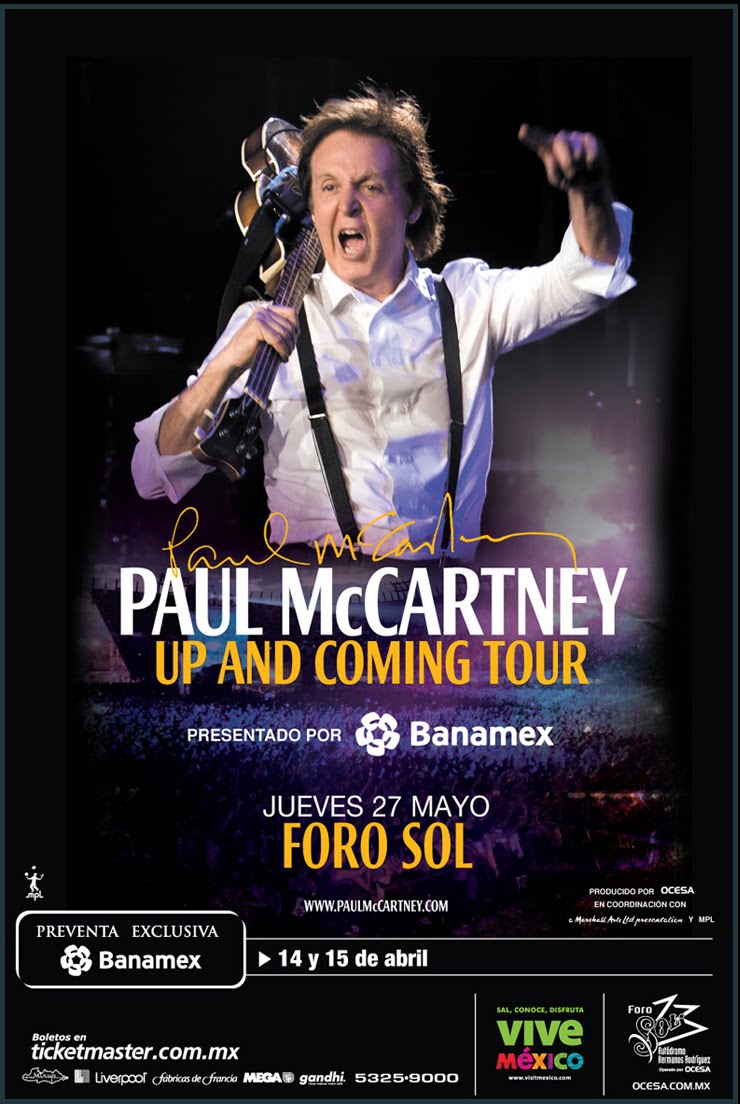 Paul McCartney live at Foro Sol, Mexico City, Mexico The