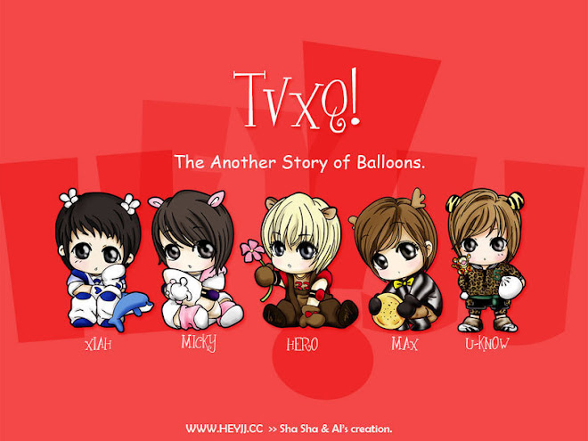 các chàng trai của k-pop Dbsk+balloons+fanart