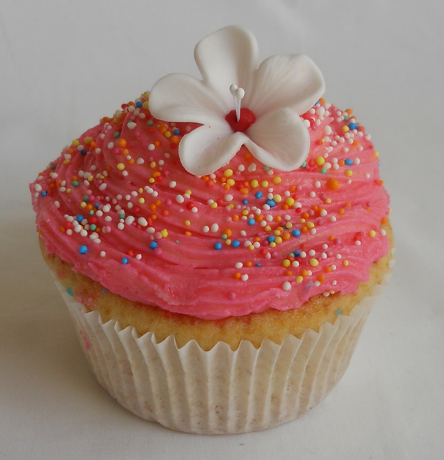 Sprinkles and Sparkles Flower cupcake