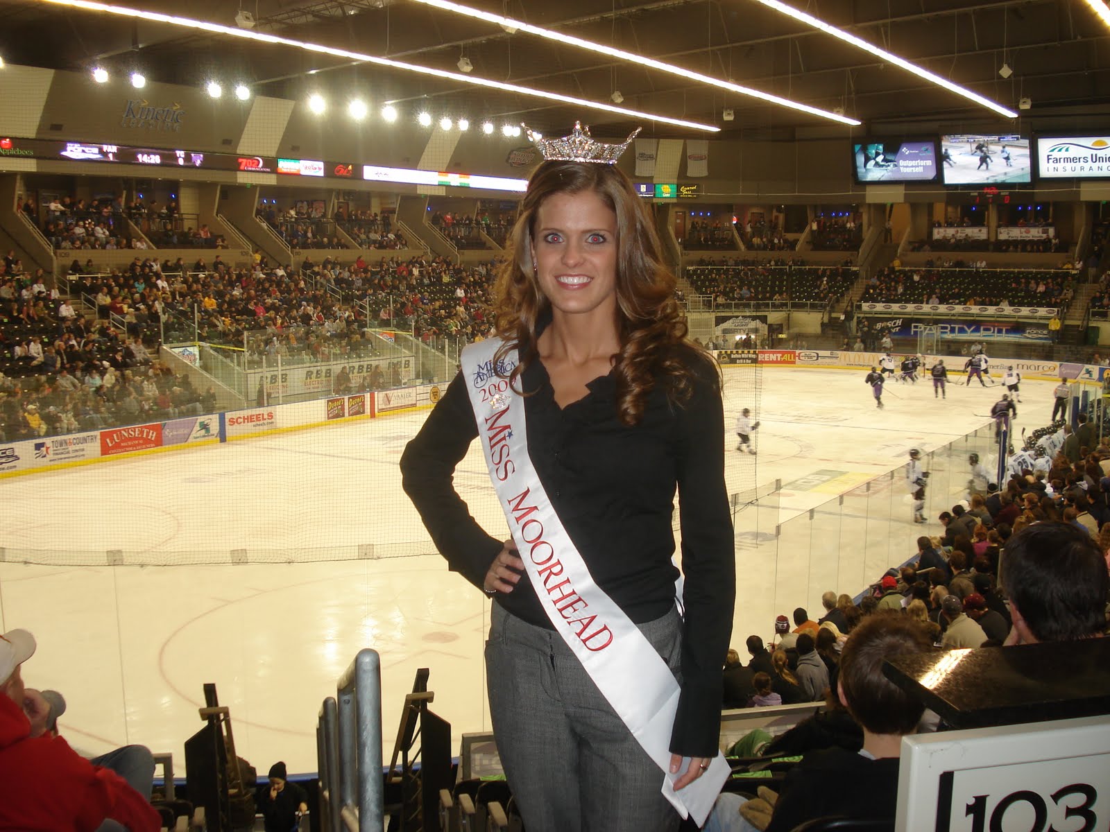 Miss Moorhead 2009: Fargo Force Hockey Game
