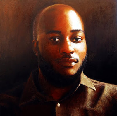 black man painting