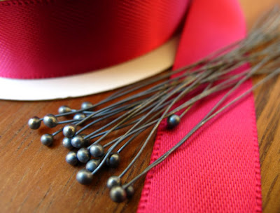 antiqued silver head pins jewelry making
