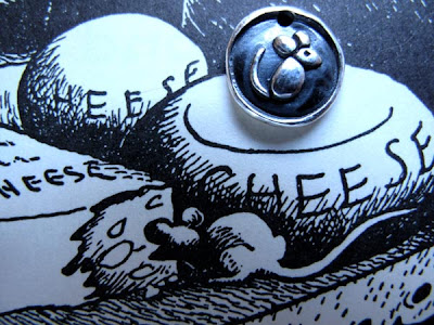 silver mouse rat charm by hint jewelry