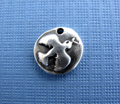 silver dove peace charm hint jewelry