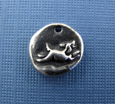 silver lost and found dog charm hint jewelry