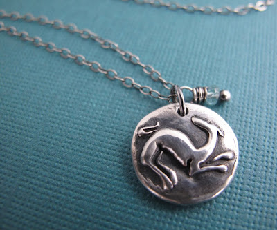 silver greyhound dog charm necklace hint jewelry