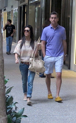 Kourtney Kardashian and Scott Disick at the Bal Harbour shops on Miami Beach