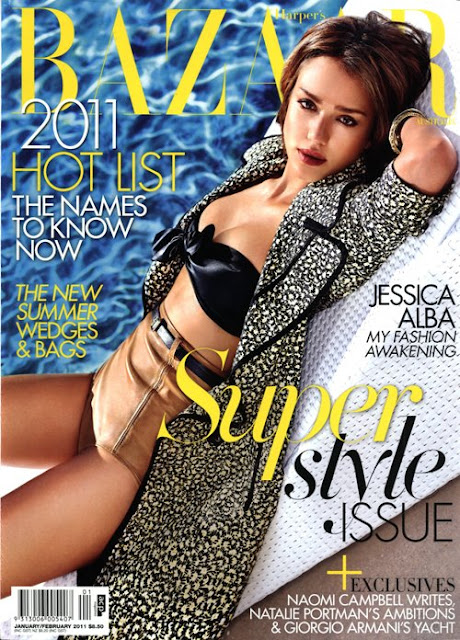 Jessica Alba Harper's Bazaar Magazine January 2011