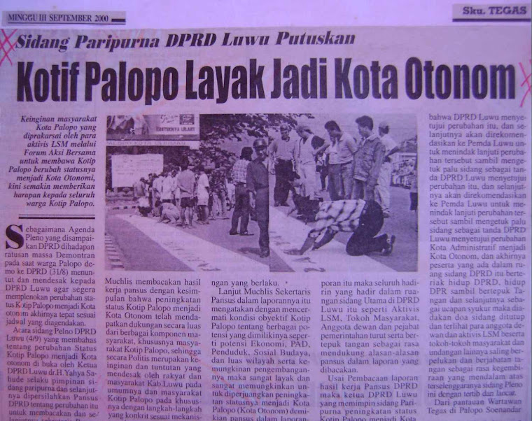 DOKUMEN MEDIA PERJUANGAN KOTIF MENJADI KOTA PALOPO