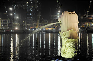 Merlion Singapore Lightning Picture on Baca Sejenak Singapore Di Panah Petir