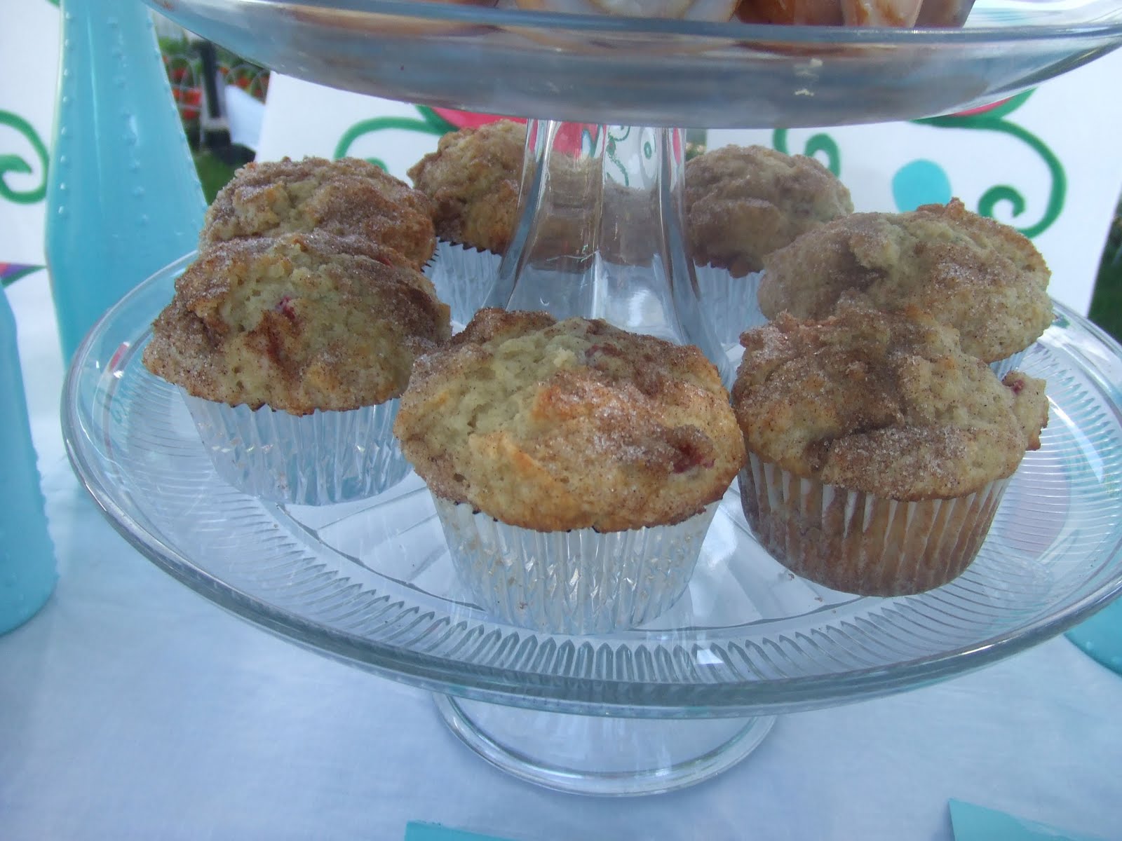 Fairytale Frosting Cinnamon Rhubarb Muffins