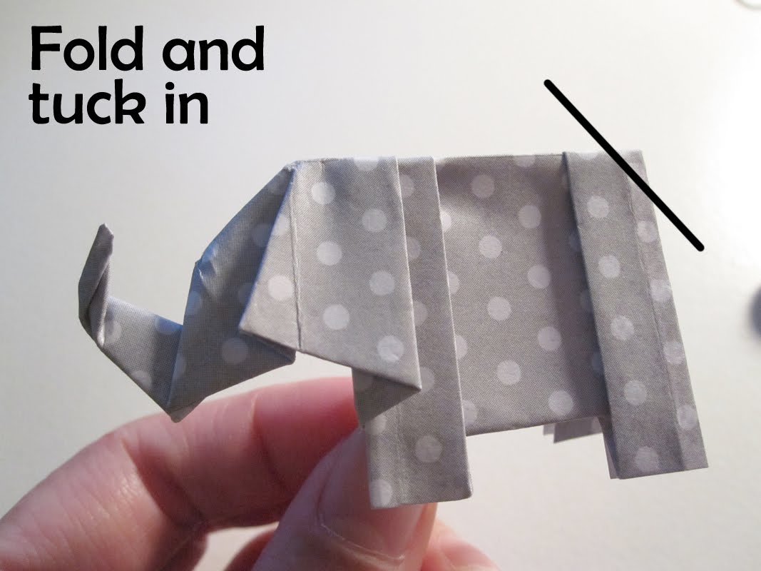 Origami Elephant Tutorial Behind