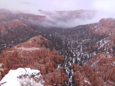 Canyon view with snow